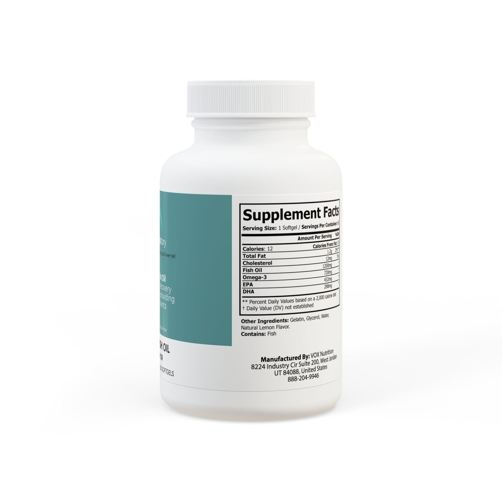Omega 3 Fish Oil Supplement (60 Softgels)